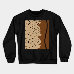 Warm Toned Dots Boho Abstract Shapes  Design Crewneck Sweatshirt